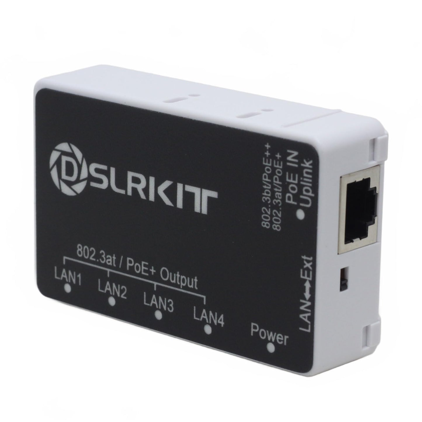 DSLRKIT PoE++ 90watt 5-Port (1 PoE In - 4 PoE Out) Gigabit PoE Pass-Through Switch PoE Extender Cascade Repeater 802.3bt
