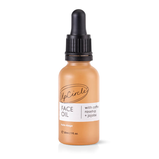 UpCircle Organic Face Oil With Coffee, Rosehip + Jojoba 30ml - Natural Hydrating Facial Oil - Vitamin C, Rosehip Oil Fades Dark Spots + Sea Buckthorn