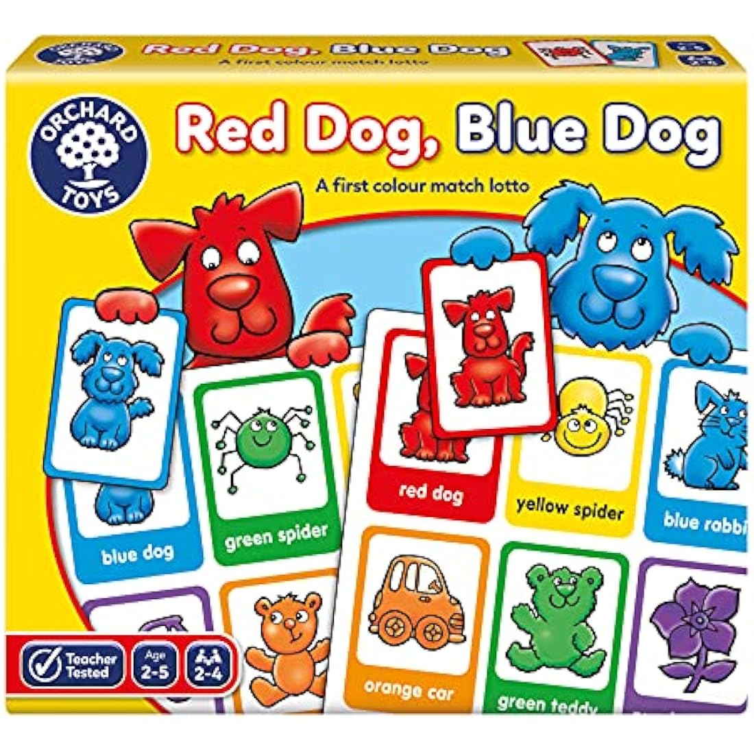 Orchard Toys Red Dog Blue Dog Lotto Game, A Fun First Matching and Memory Game, Perfect For Children Aged 2-5, Develops Memory Skills