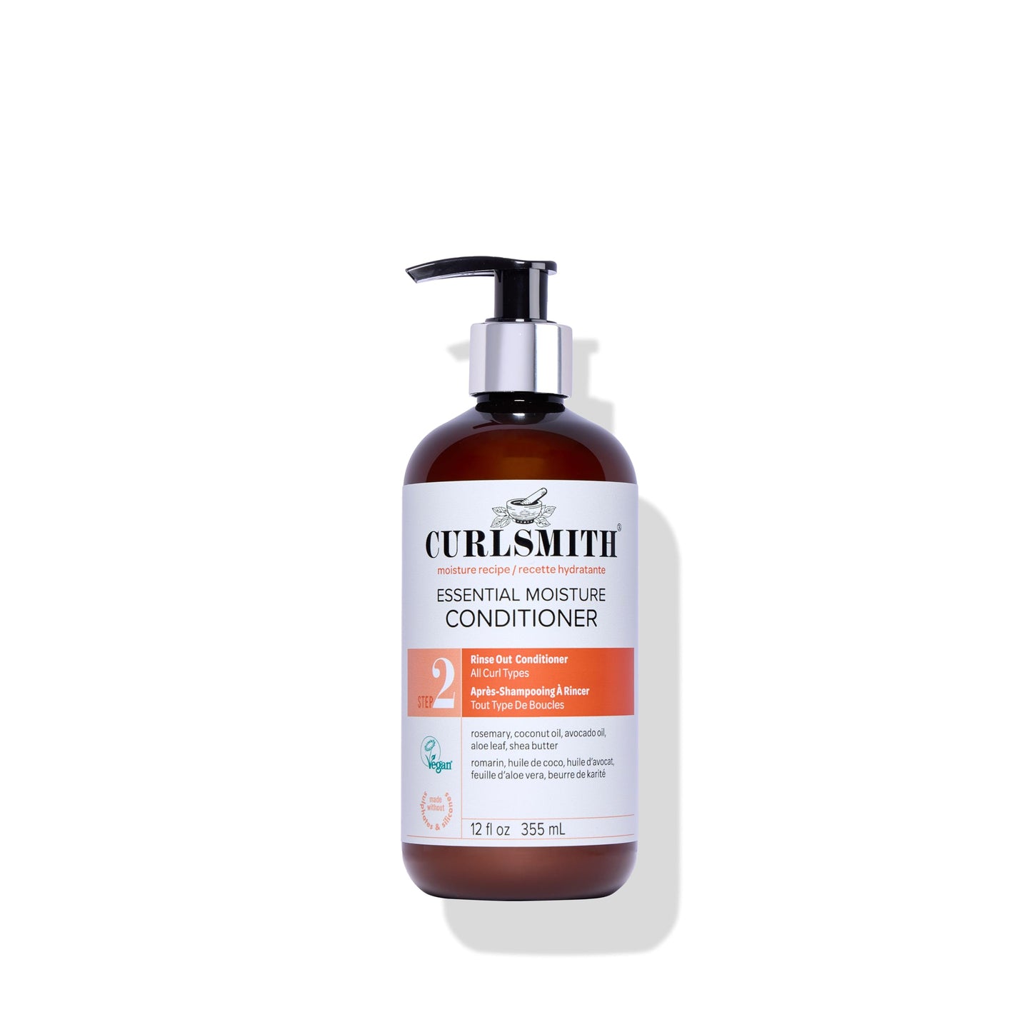 Curlsmith - Essential Moisture Conditioner, Lightweight Frizz Control for Wavy, Curly and Coily Hair, Vegan (355ml)