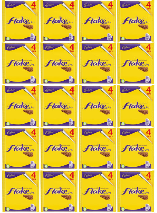 20 x Cadbury Flake Chocolate Bar 4 Pack 80G