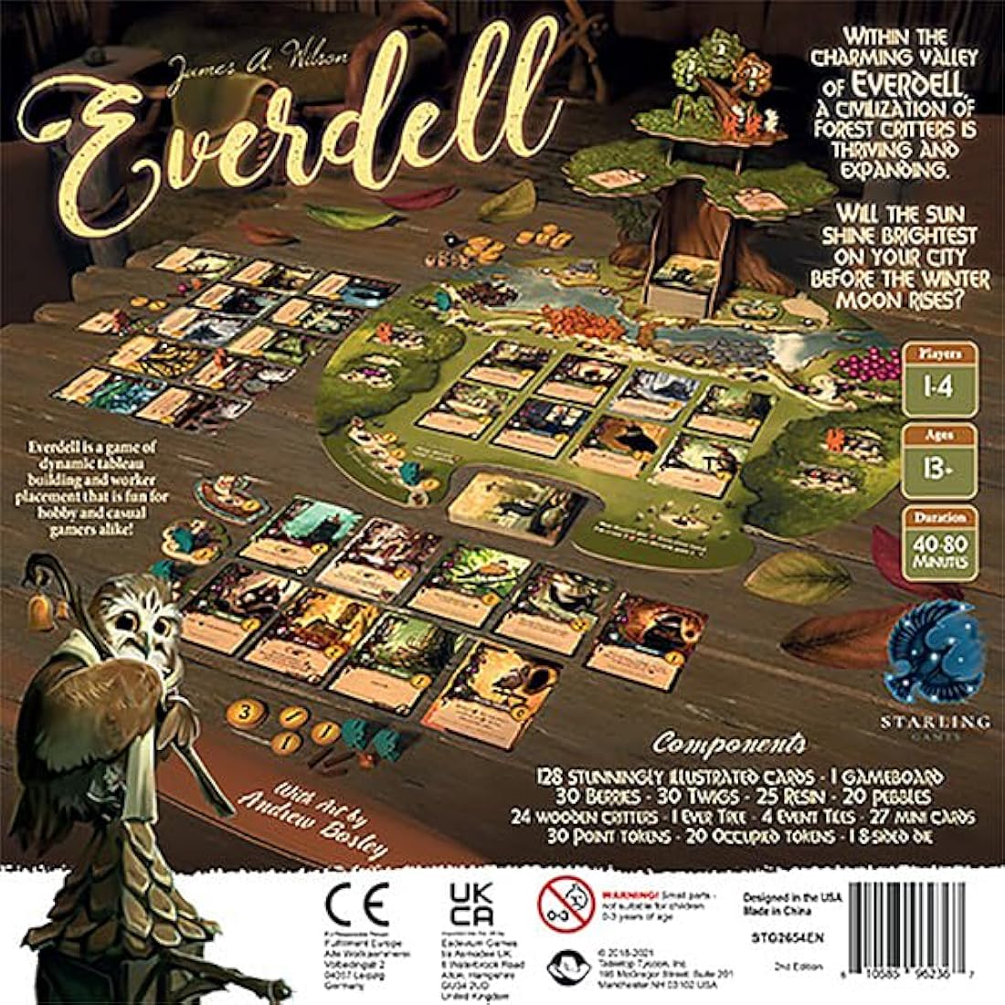 Starling Games | Everdell 2nd Edition | Board Game | 40-80 Minute Playing Time | Ages 10+ | 1-4 Players