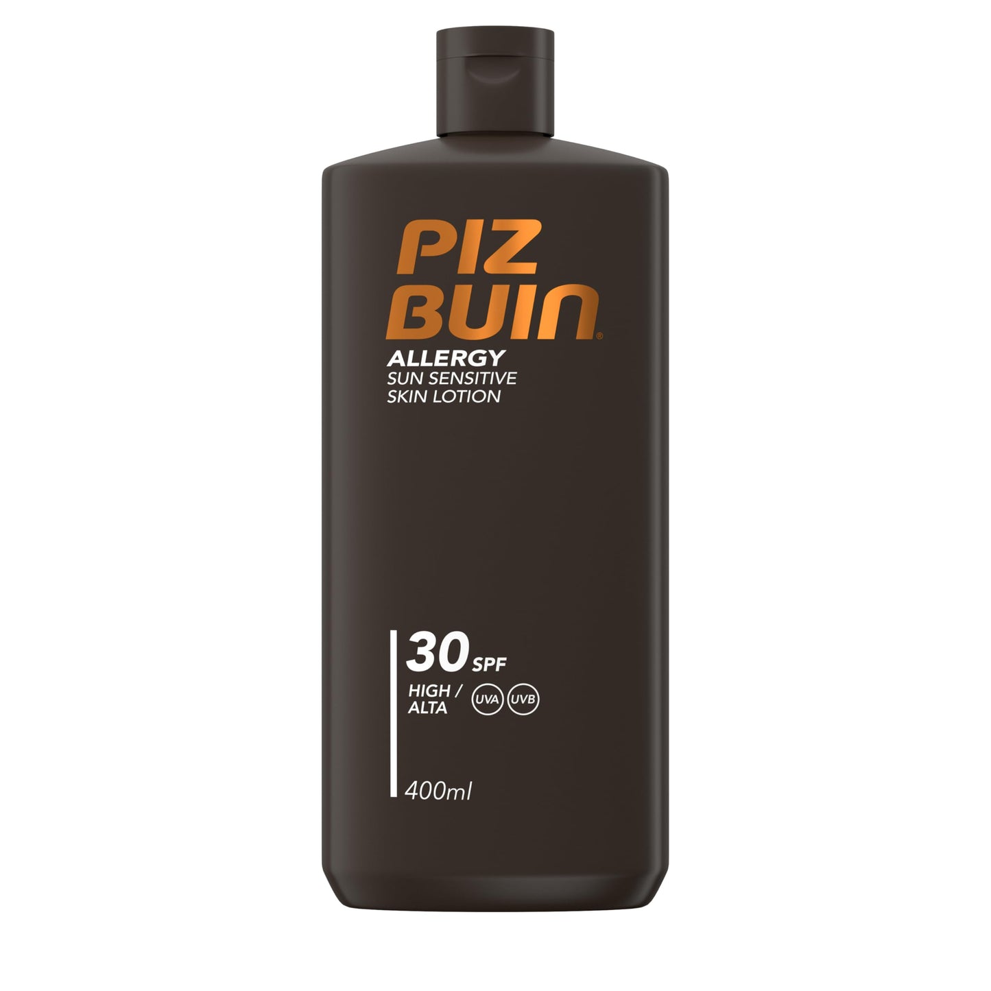 Piz Buin Allergy Lotion SPF 30 (400ml), Nourishing Sunscreen to Protect Sensitive Skin, Moisturising Lotion for Hours of UVA/UVB Protection, Sweat &
