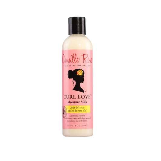 Camille Rose Curl Love Moisture Milk, Leave-In Conditioning Cream for Curls and Coils, Nourish and Strengthen, Macadamia Nut & Vanilla, 240 ml (Pack