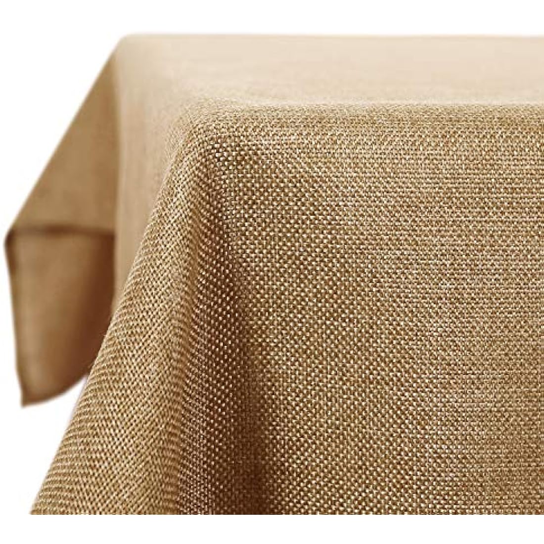 Deconovo Garden Table Cover Rectangular Water Resistant Tablecloth for Party 51x87in(130x220cm) Golden Brown