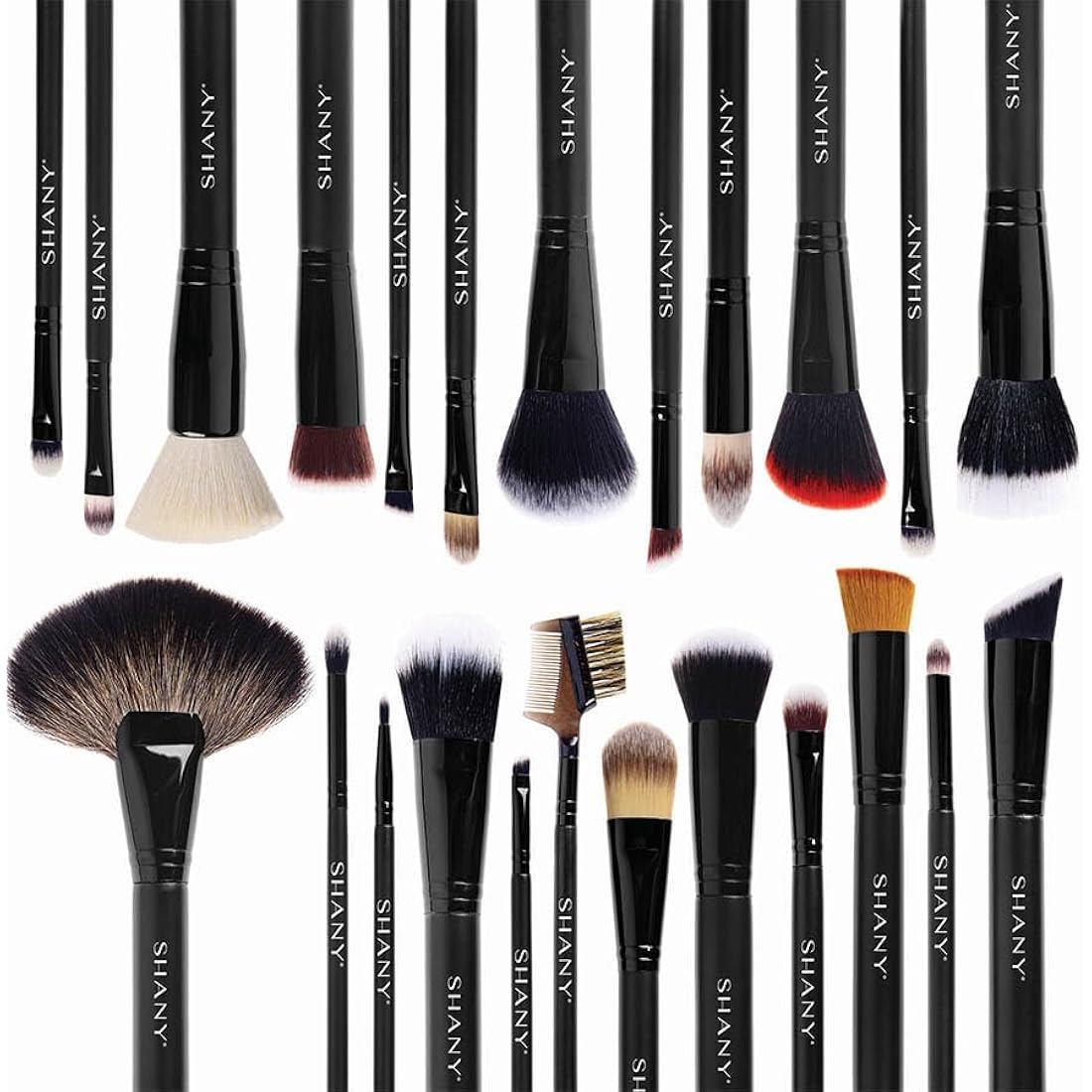 SHANY Pro Signature Brush Set 24 Pieces Handmade Natural/Synthetic Bristle with Wooden Handle, The Masterpiece by SHANY Cosmetics