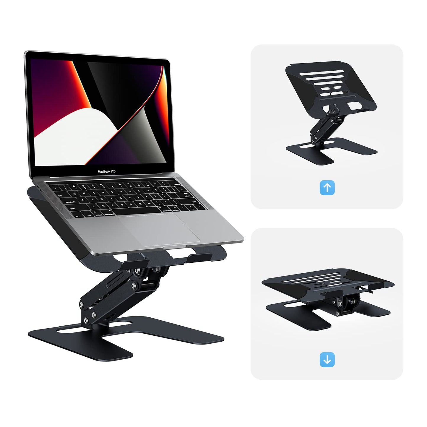 GIISSMO Laptop Stand Height Adjustable Laptop Riser Vented Aluminum Desk Notebook Holder Compatible with 10-17'' MacBook Pro/Air Dell Lenovo Samsung