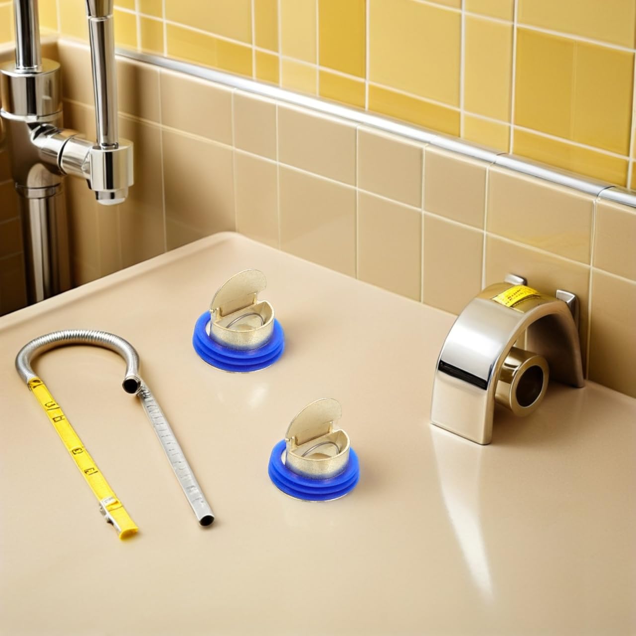 MAGICLULU 2Pcs Shower Drain Backflow Preventer – Copper Alloy Non-Return Drain Valve, Anti-Odour One-Way Floor Insert for Bathroom, Kitchen