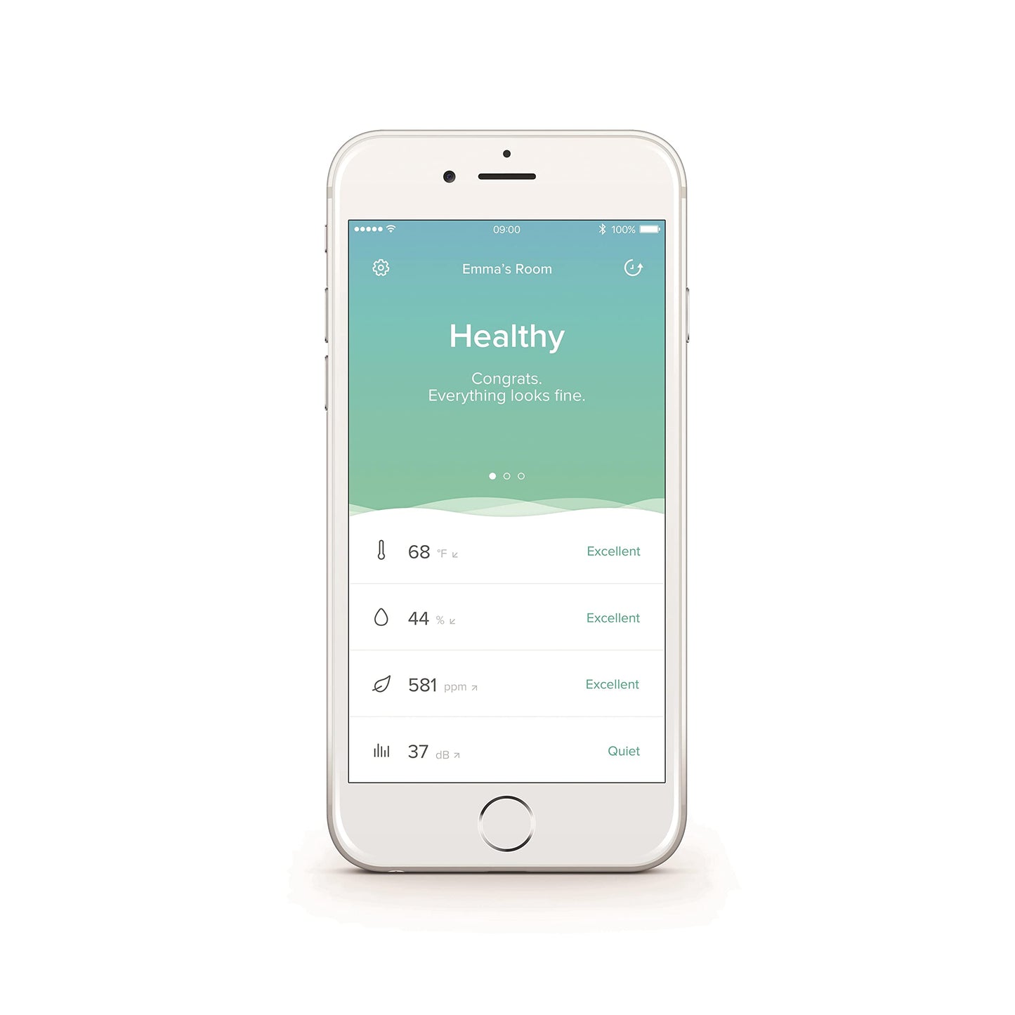Indoor Air Quality Monitor, Temperature, Humidity, Noise and Co2 Sensors, Healthy Home Coach - Netatmo