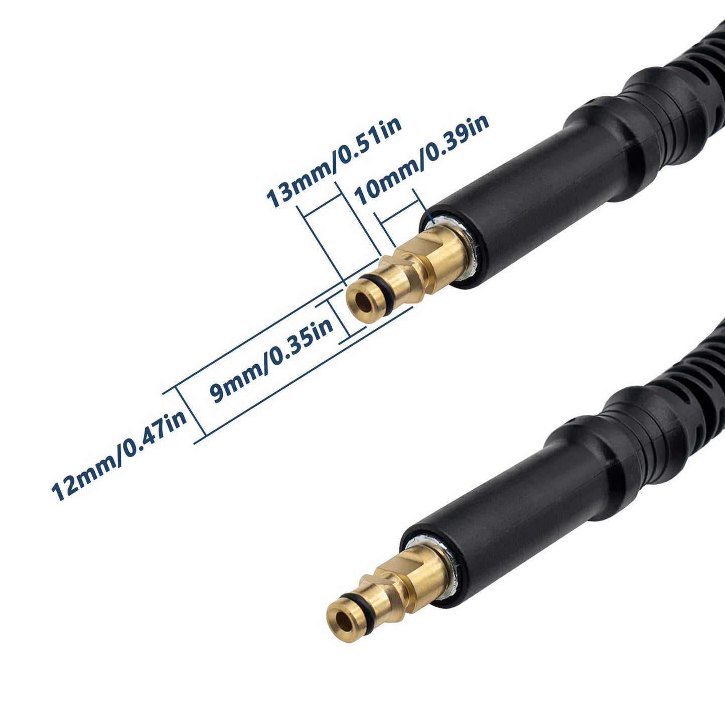 DERASL K?rcher High Pressure Washer Hose Extension 10M (for Quick Connect Models) for Karcher K2 K3 K4 K5 K6 K7 (30m)