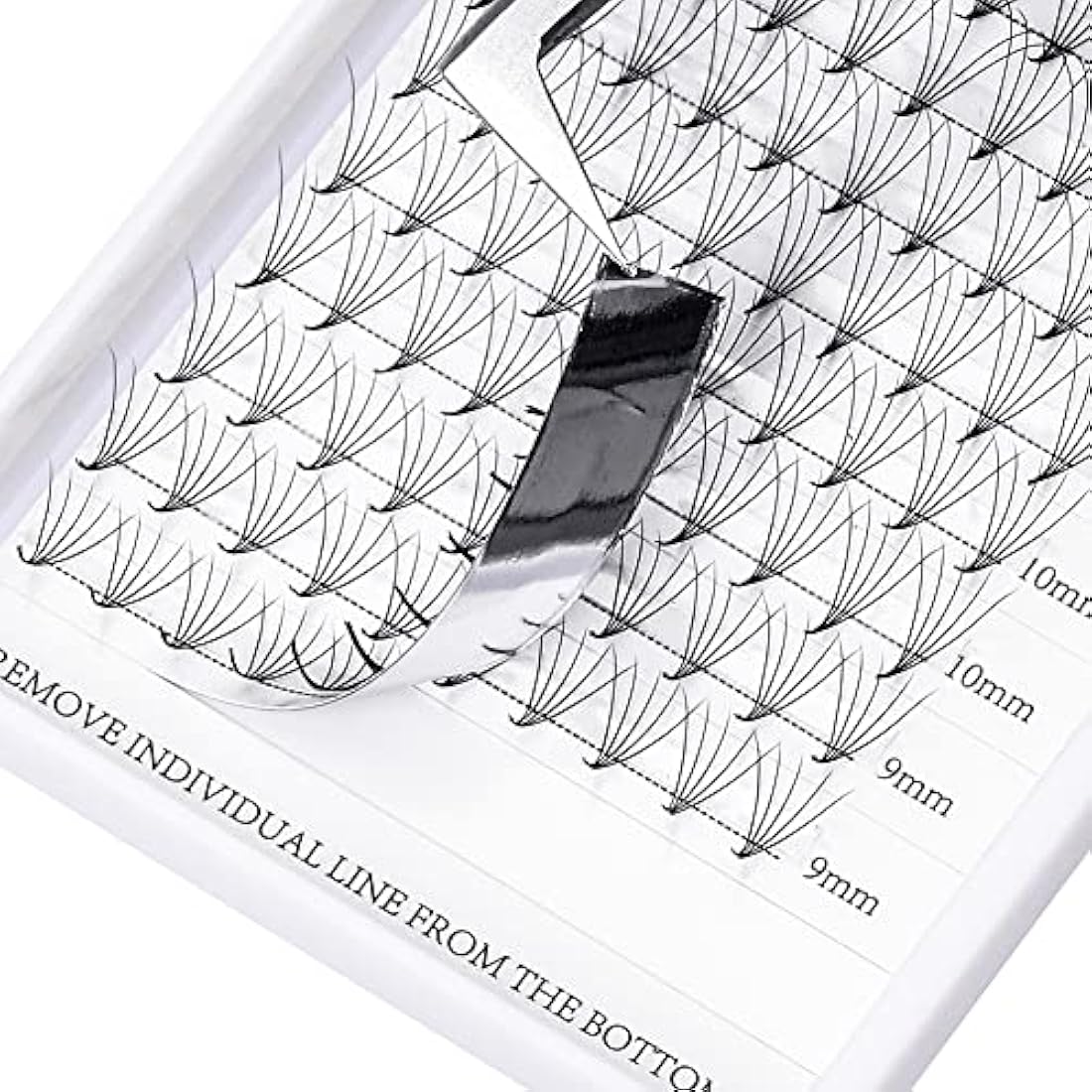 Pre Made Fan Eyelash Extensions 5D Fans 0.07mm D Curl 8-14mm Mix 5D Cluster Eyelash Extension Premade Fans Volume Russian Individual Lashes Cluster Gemerry Fan Lash Extensions(0.07-5D-D curl-Mix)