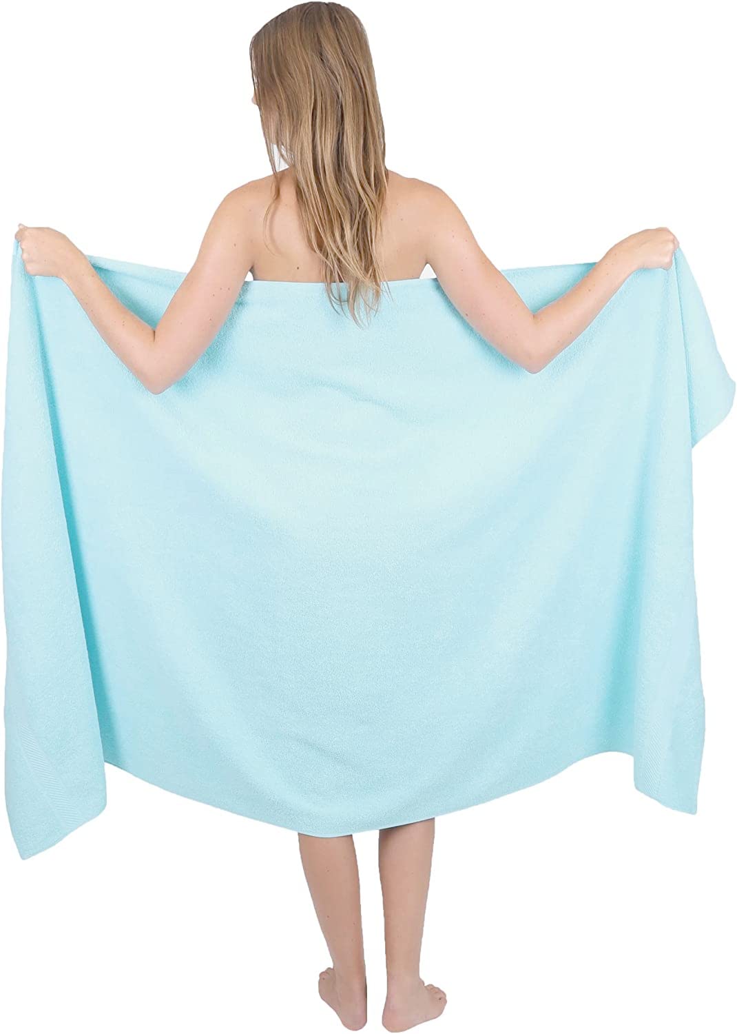 Wholesale Trade Dealz Extra Large Bath Sheet 100 x 200 cm Super Jumbo Big Bath Sheets Towels Beach Body Wrap XL Bath Towels 600-GSM (Aqua/Mint)