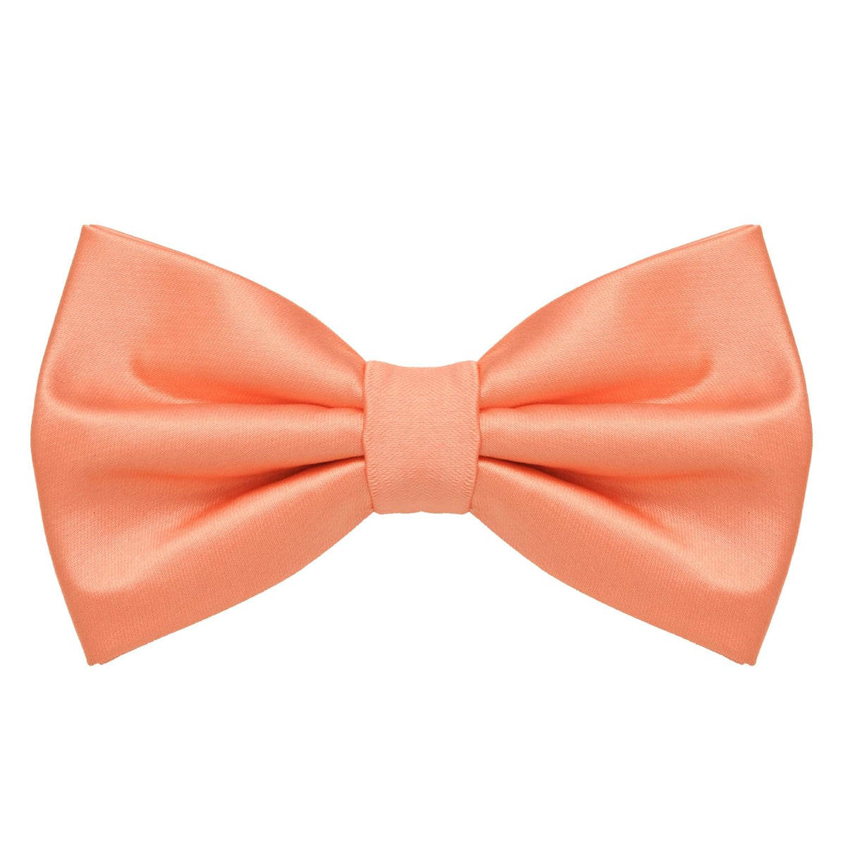 MASADA bow tie apricot - men's accessory in silk-look, continuously adjustable, handmade with hook closure - 12 x 6 cm