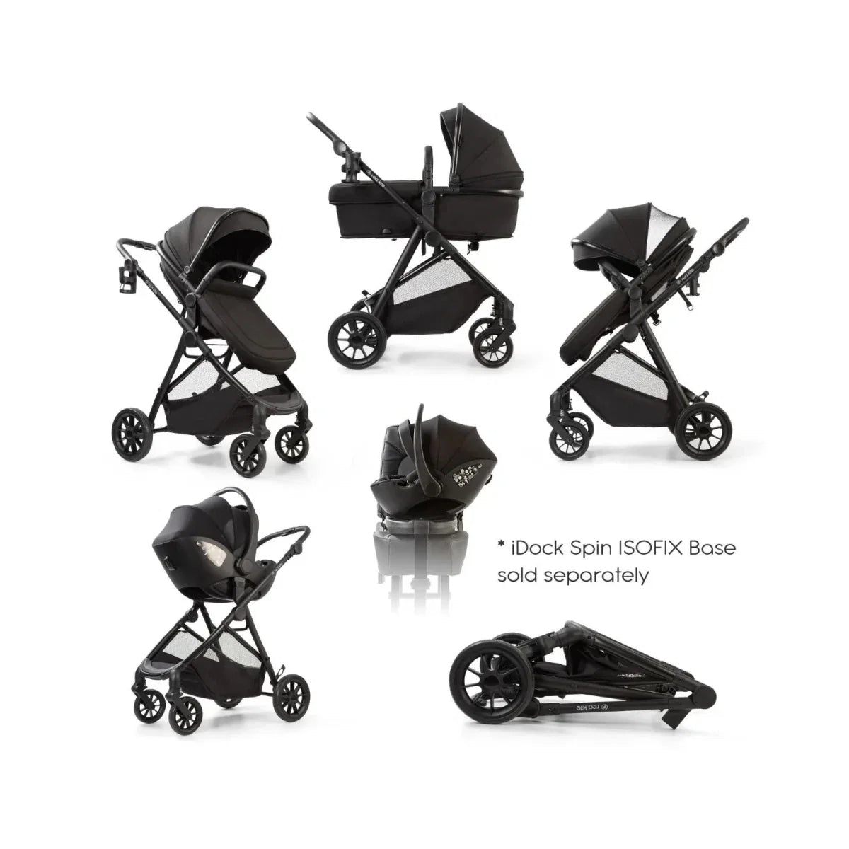 Red Kite Push Me Savanna i Travel System - Black