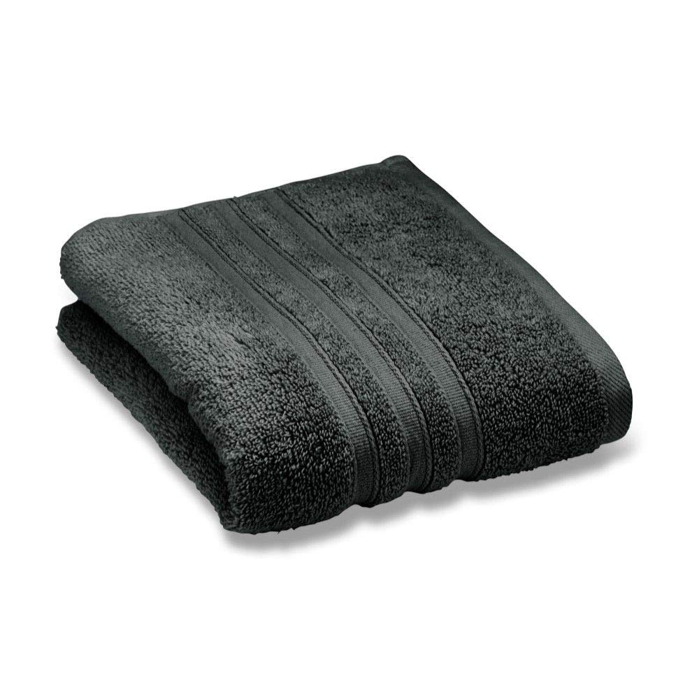 Catherine Lansfield Zero Twist Cotton 90x140cm Bath Sheet Pair Charcoal Grey