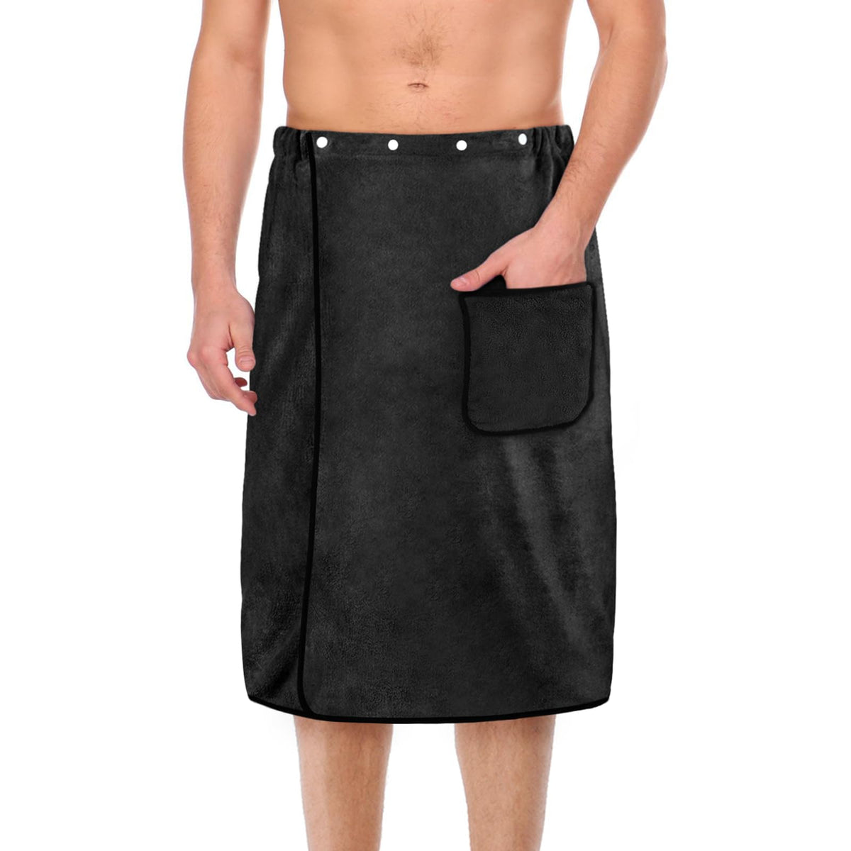 Aomig Bath Towel Body Wrap for Men, Adjustable Men?s Bath Wrap Towel, Mens Shower Wrap Bath Towel, Strong Absorption Sauna Spa Body Wrap, Towel Skirt