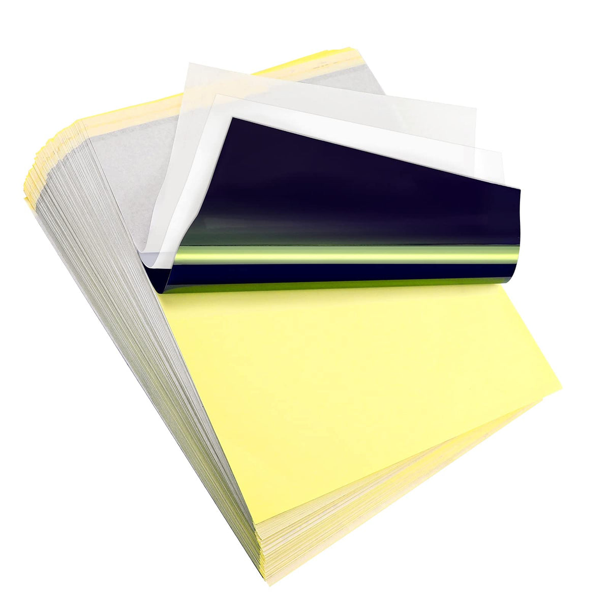 LIUMATE Tattoo Transfer Paper 100 Sheets Tattoo Stencil Paper for Tattooing to Skin, 4 Layers Premium Thermal Stencil Paper DIY Tatt?? Tracing Paper