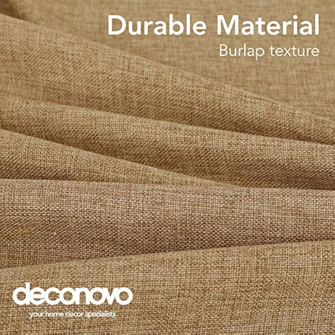 Deconovo Garden Table Cover Rectangular Water Resistant Tablecloth for Party 51x87in(130x220cm) Golden Brown