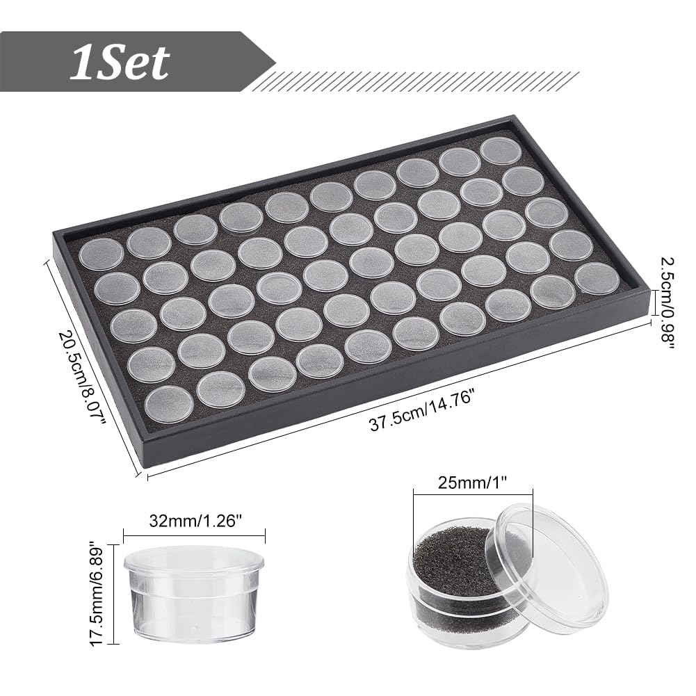 PH PandaHall 50pcs Gemstone Storage Box Diamond Display Tray