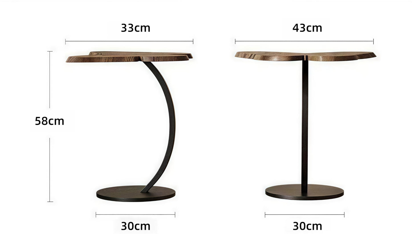 LOSTTYPE Wooden Butterfly Shape Side End Table,Side Table Wooden