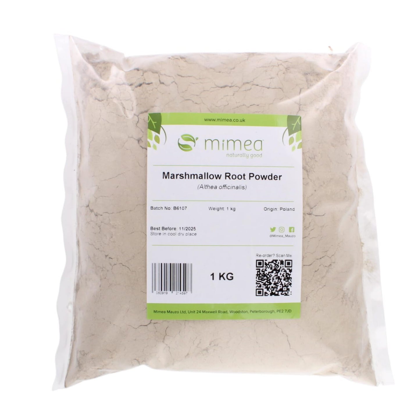 Mimea Marshmallow Root Powder | 1kg | Quality Ingredients | Herbal Remedy | Natural | No Additives | Tea Infusion