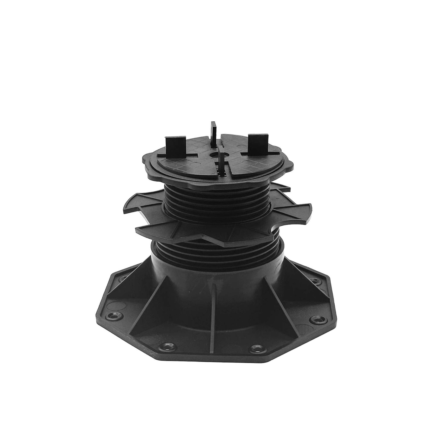 Nicoman Adjustable Tile & Paver Support Pedestal – Height Adjustable, Black Heavy-Duty Plastic, Paving Leveling & Drainage System
