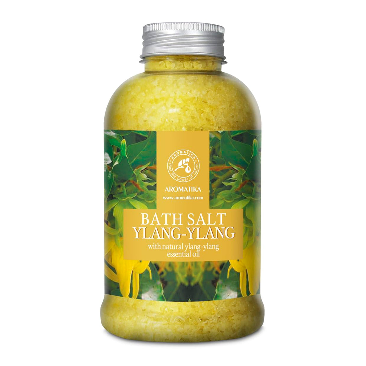 Bath Salt Ylang Ylang 600g - Natural Bath Sea Salts w/Ylang-Ylang Essential Oil - Best for Good Sleep - Relaxing - Baths - Body Care - Beauty -