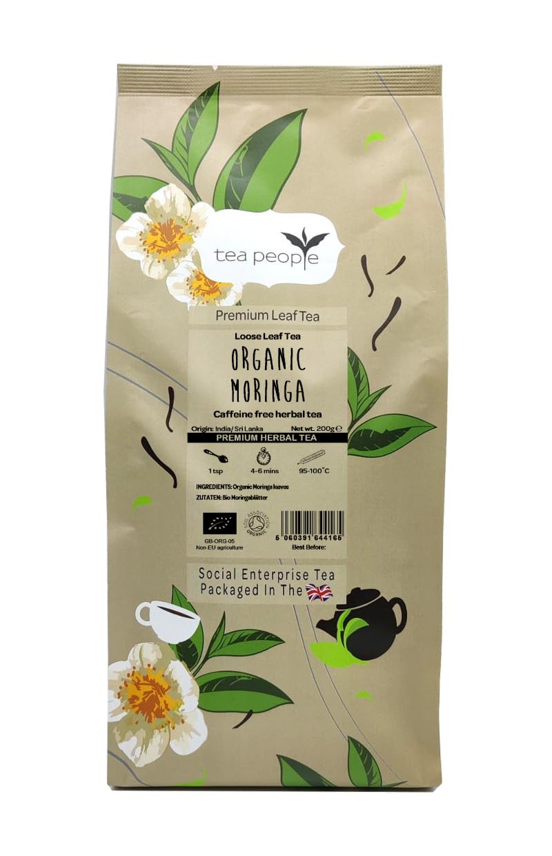 Tea People Organic Moringa, 200 g Loose Tea in Small Catering Pack