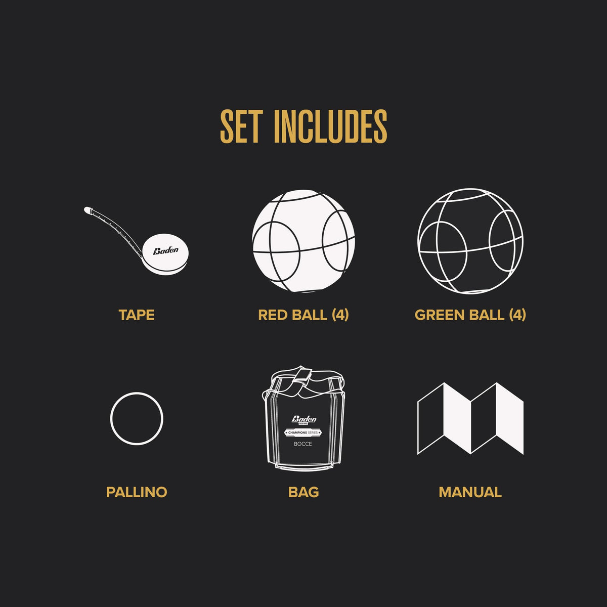 Baden Champions Bocce Ball Set - 90mm