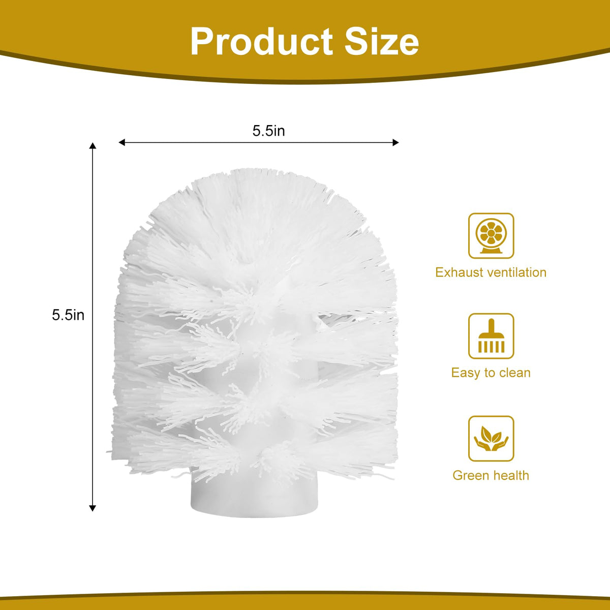 Swan Toilet Brush Replacement Head 2pcs– White Feather Head, Perfectly Fits Swan-Shaped Toilet Brushes, Soft & Durable for Effective Toilet Cleaning