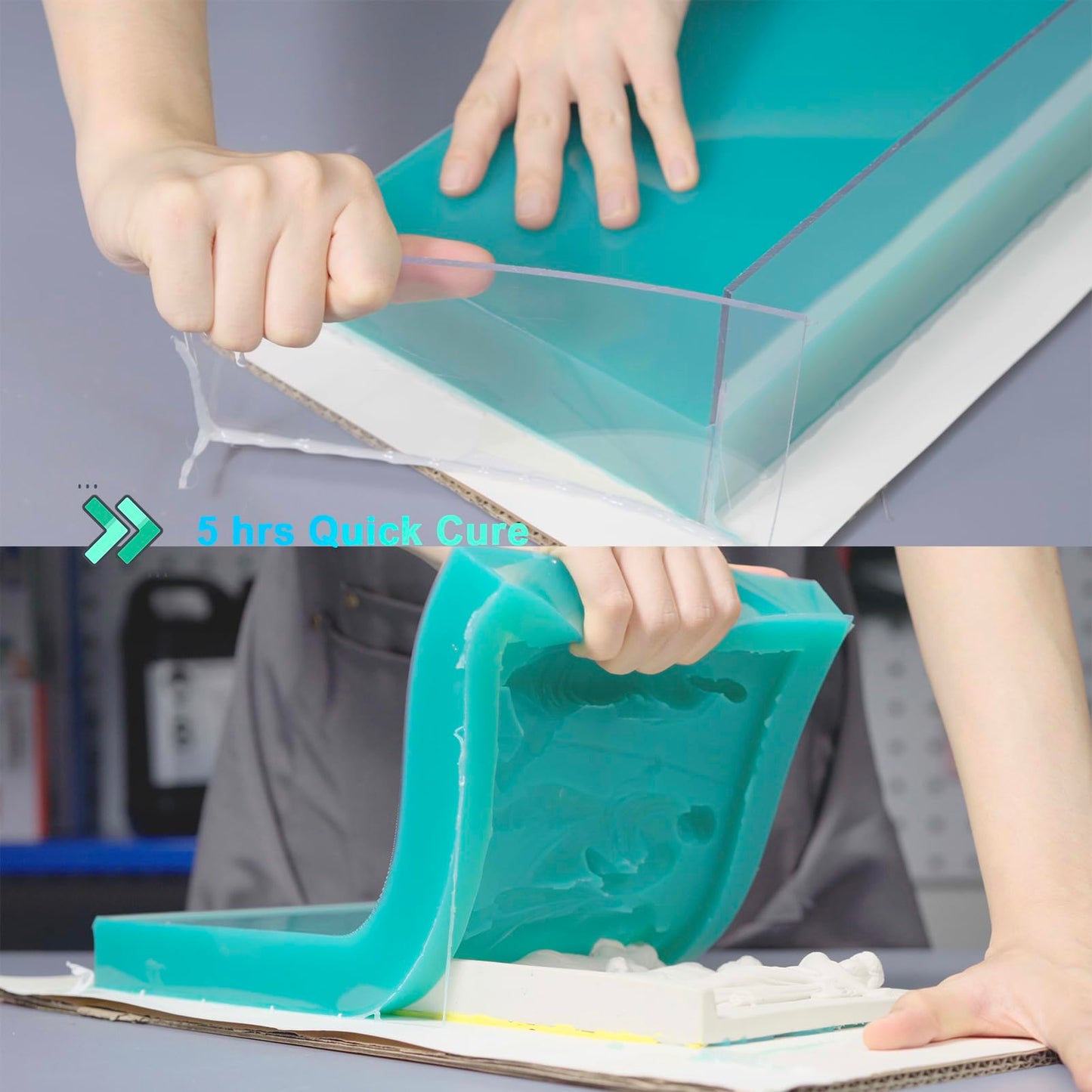 BBDINO Silicone Mould Making Kit, Super Elastic Silicone for Mould Making 140.8 Oz, Mould Making Silicone Rubber Platinum, Ideal for Casting 3D Resin