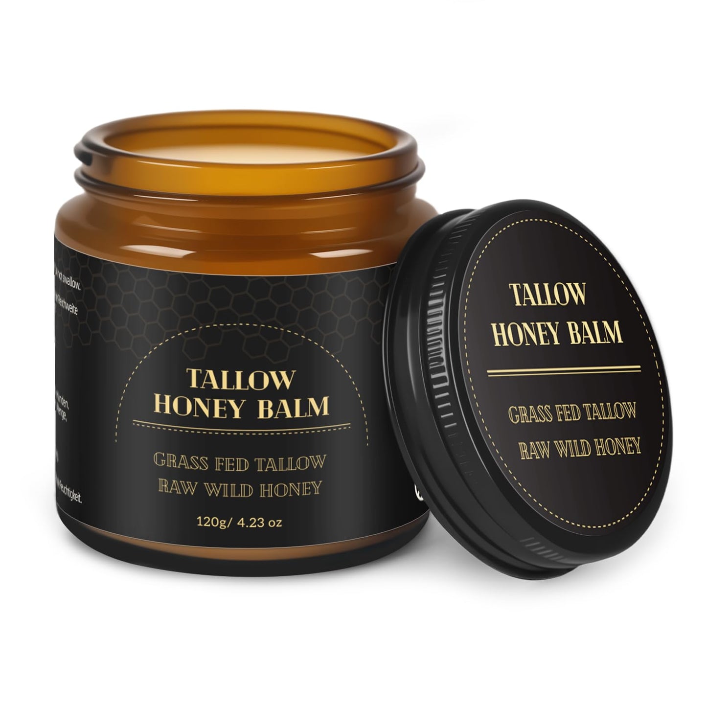 Beef Tallow, Beef Tallow Skin Care with Honey, Tallow and Honey Balm For Dry Skin, All Natural Moisturizer For Face and Body, Women and Men,