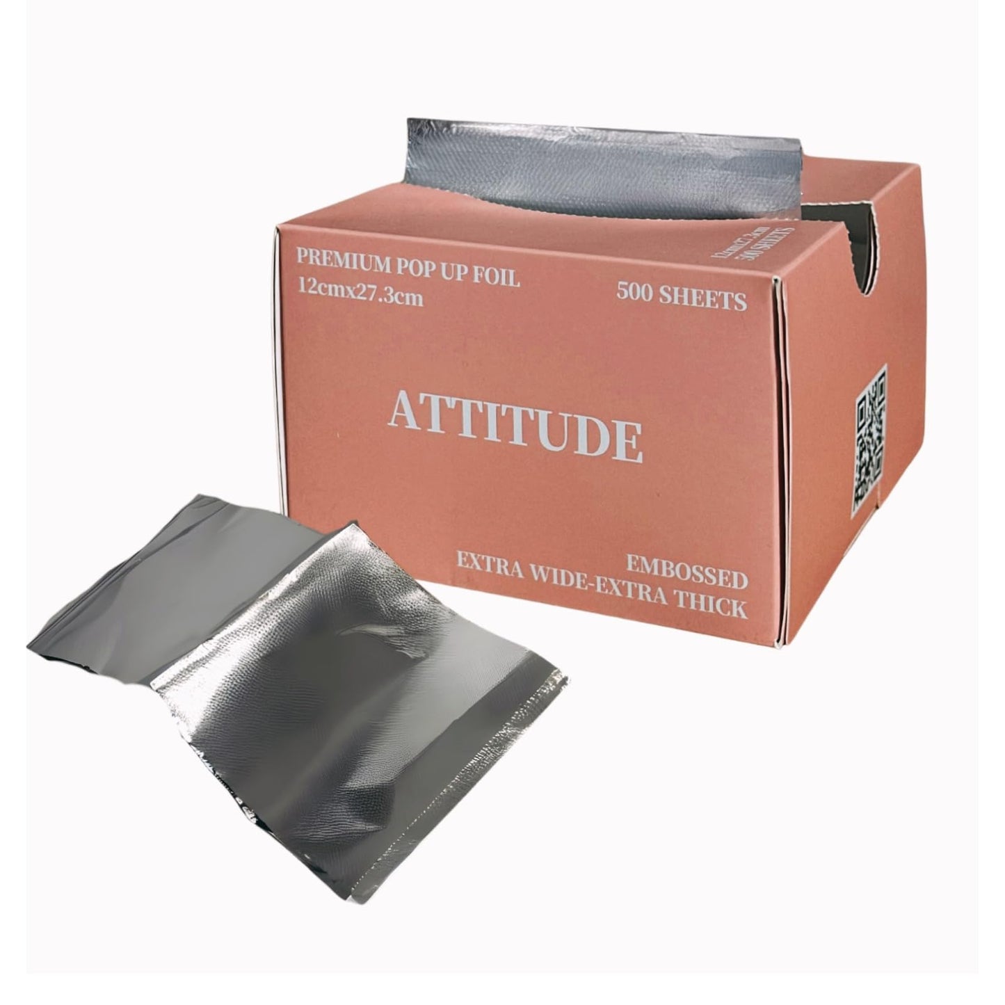 Attitude Premium Pop-Up Hair Foil Sheets, Embossed, Extra Wide, 500 Sheets, for Balayage and Highlights