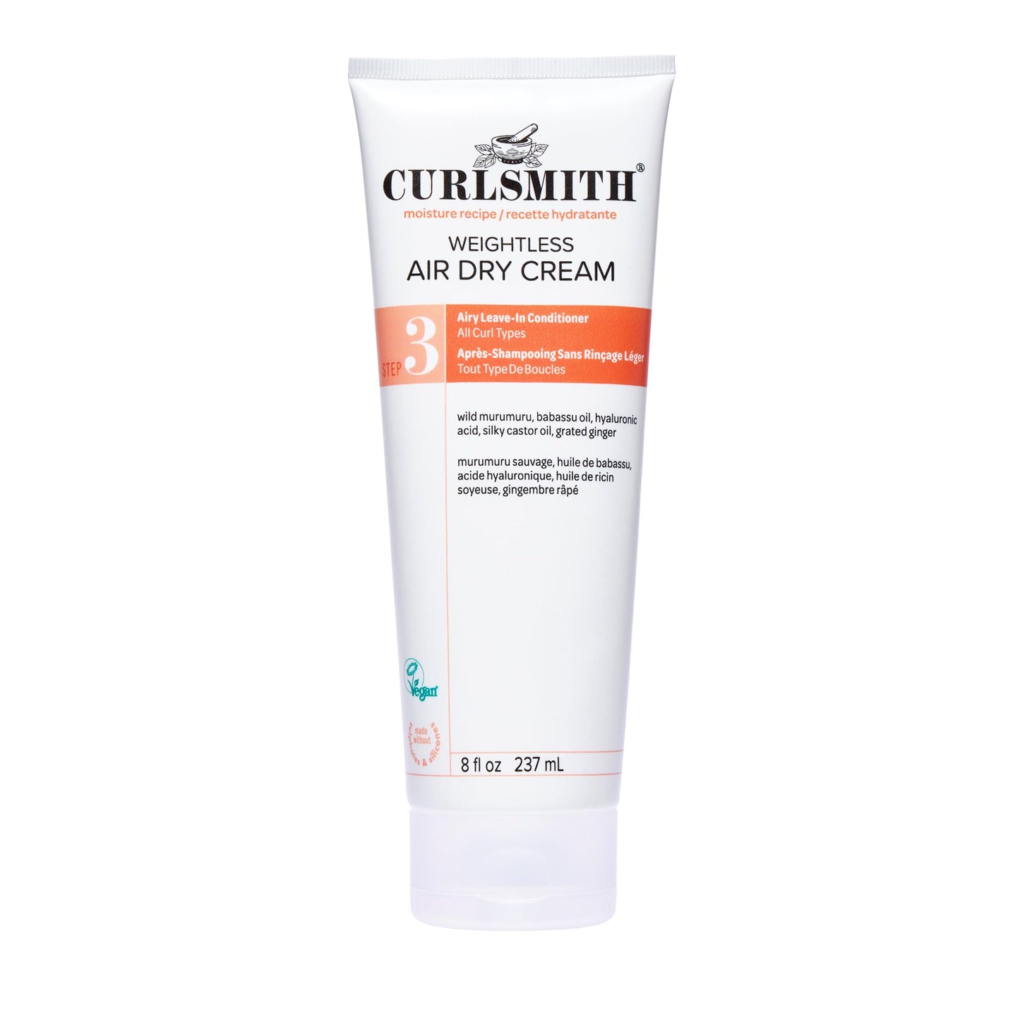 Curlsmith - Weightless Air Dry Cream - Vegan Leave-In Conditioner for Any Hair Type, Smooths Hair (237ml)
