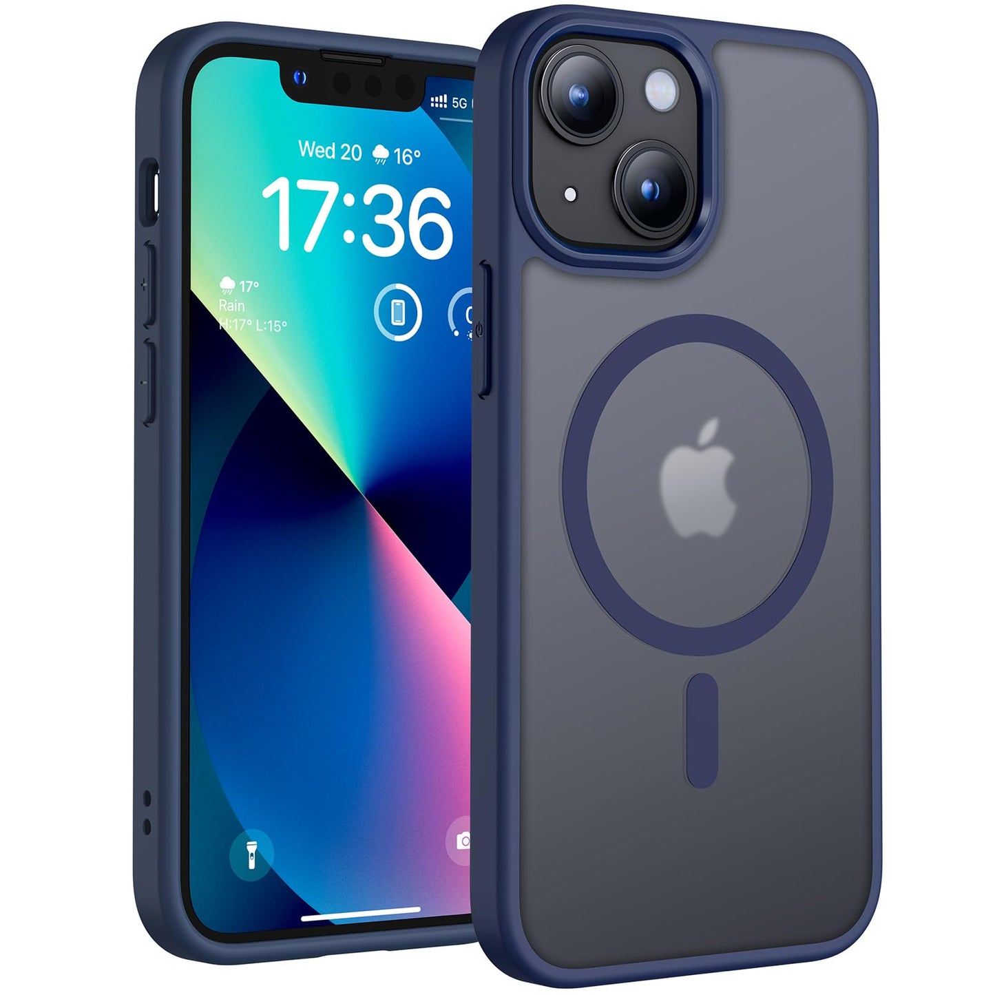 TOCOL Magnetic for iPhone 13 Mini Case 5.4-Inch, Fit for MagSafe, [14FT Military Grade Drop Tested], Shockproof Slim Anti-Fingerprint Translucent