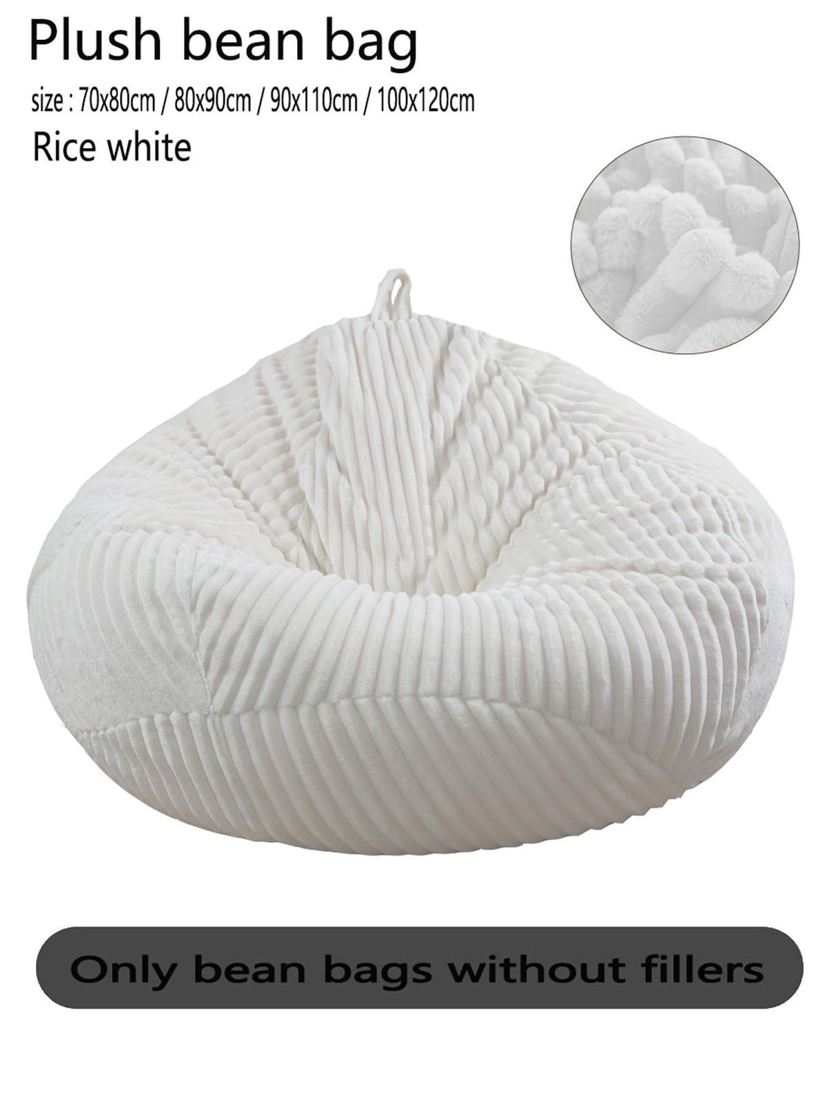 Bestenrose without Filler Bean Bag Cover Stuffed Storage Sofa Chair Cover