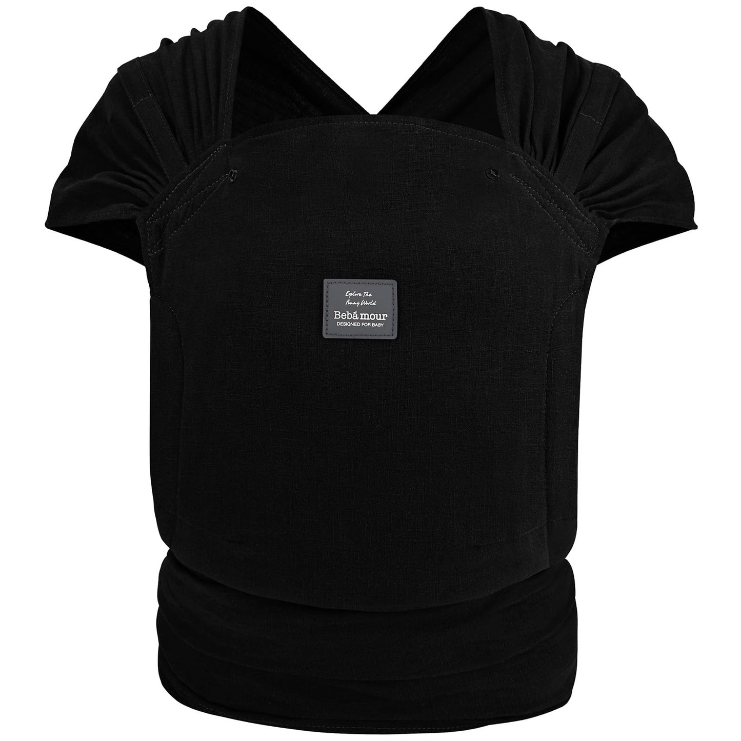 Bebamour Baby Carrier Newborn Ajustable One Size Baby Carriers Easy to Wear, Black