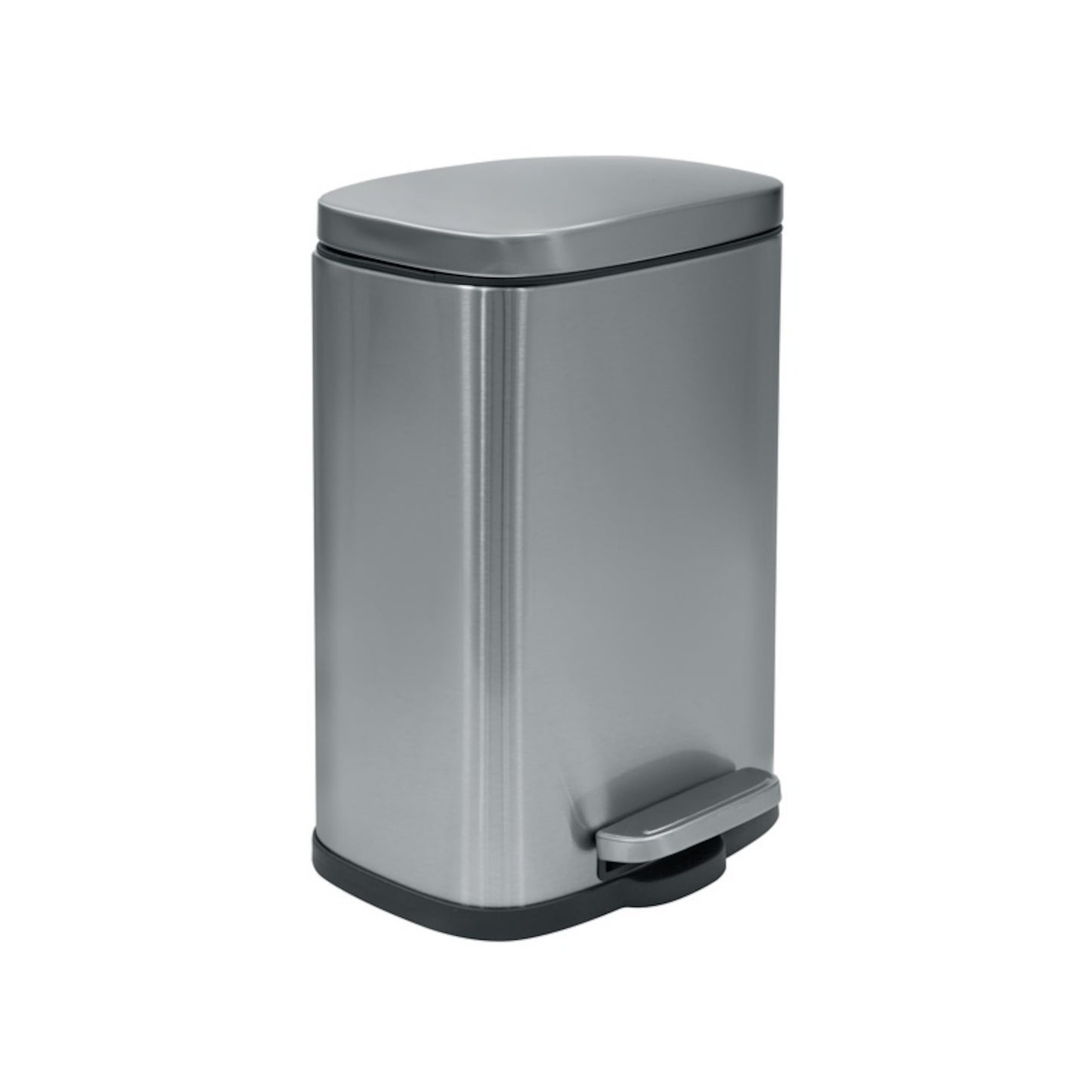 Spirella Collection Akira Pedal Bin, 21.4 x 17.6 x 30 cm (5 Litres), Steel, Matt Chrome