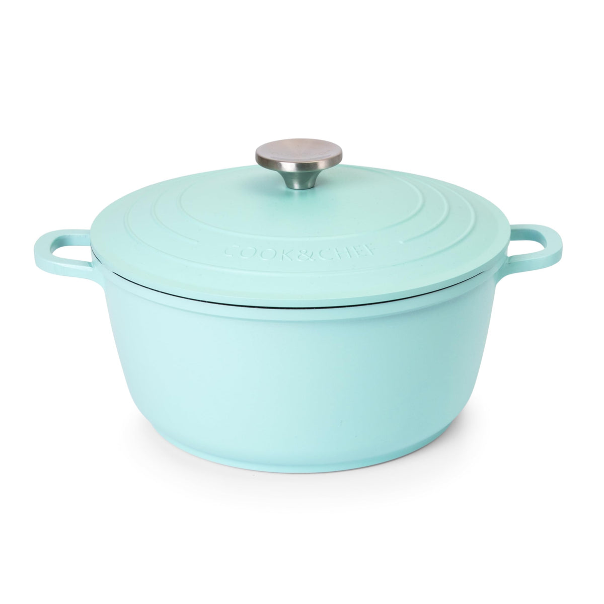 Casserole Dishes with Lid Oven Proof  Non Stick Deep Dutch Oven  Induction Cooking Pot  Oven Safe Aluminium Stockpot  4L, 24cm, Teal  by Nuovva