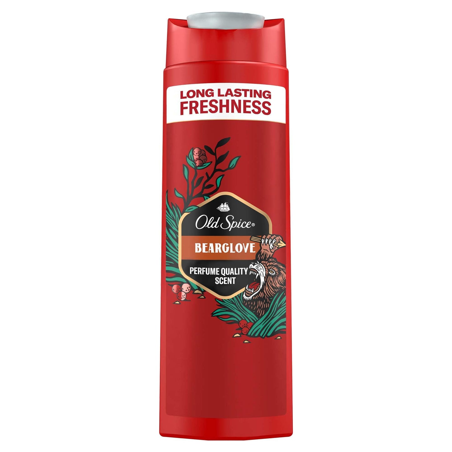 Old Spice Bearglove shower gel and shampoo, for men, pack of 6 (6x400 ml)