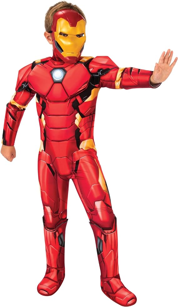 Iron Man Deluxe Child Costume, size 5-6 yrs, used very good, but open scruffy packaging