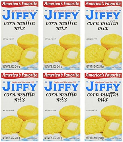 Jiffy Corn Muffin Mix - Make Corn Bread Quick and Easy, 240 g (6-Pack)