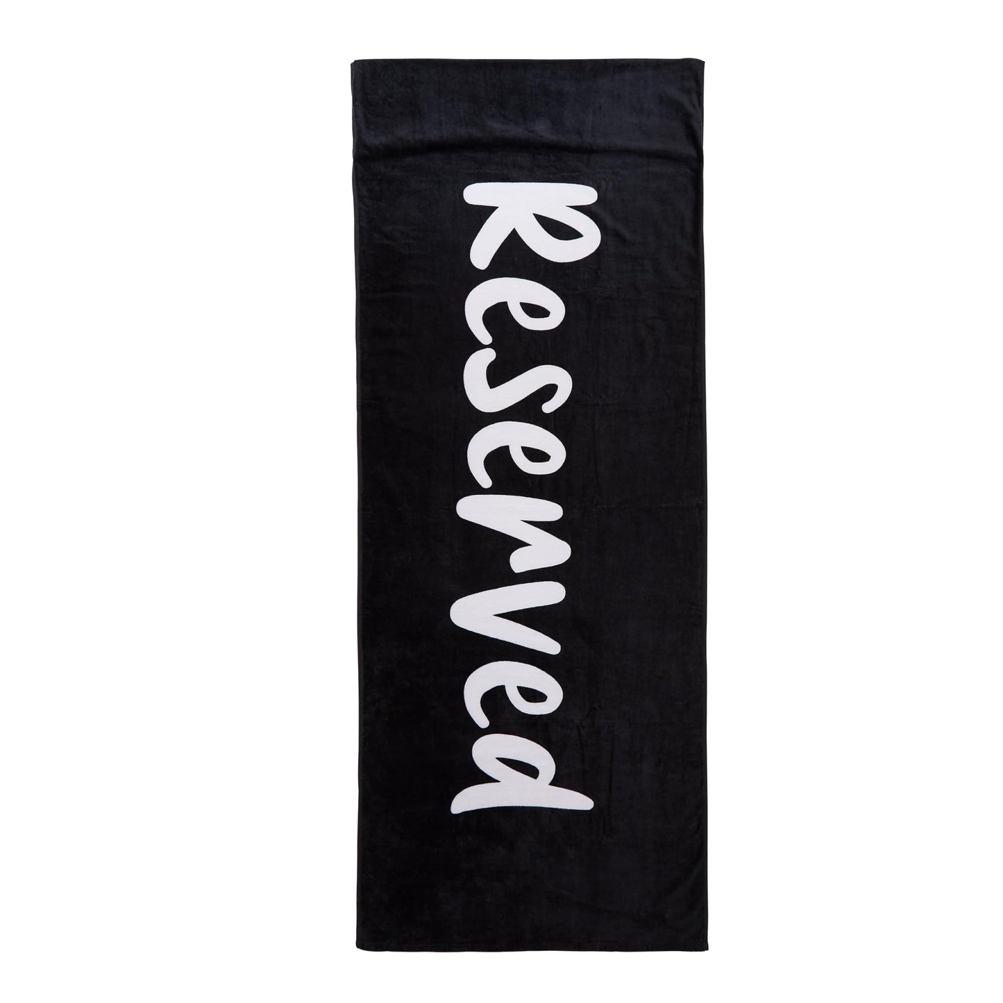 Catherine Lansfield Reserved Beach Sun Lounger Towel 78x200cm Black