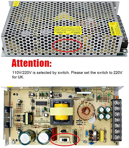 inShareplus 24V 18.75A 450W, DC Universal Regulated Switching Power Supply, 110/220V AC to DC 24 Volt LED Driver, Converter, Transformer for LED Strip Light, CCTV, Computer Project, 3D Printer