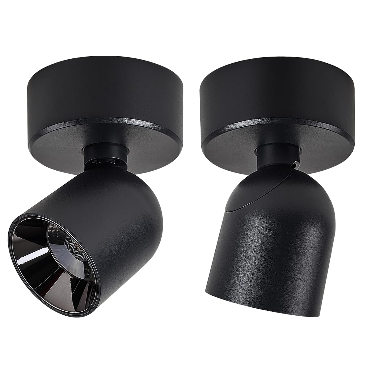 Budbuddy 12W LED Ceiling Spotlights Rotatable Wall Spotlights Swivel Black Wall Spotlamps Modern Indoor Wall Light for Corridor Living Room Office