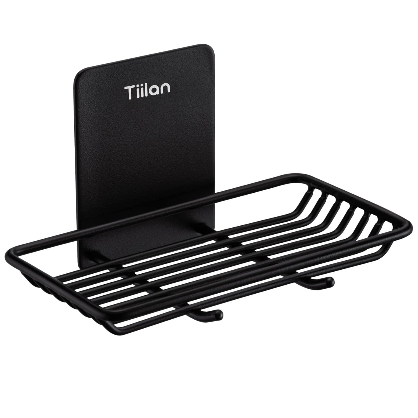 Tiilan Self Adhesive Bar Soap Dish for Shower, Bathroom Soap Holder Wall Mount ? Stainless Steel, Black