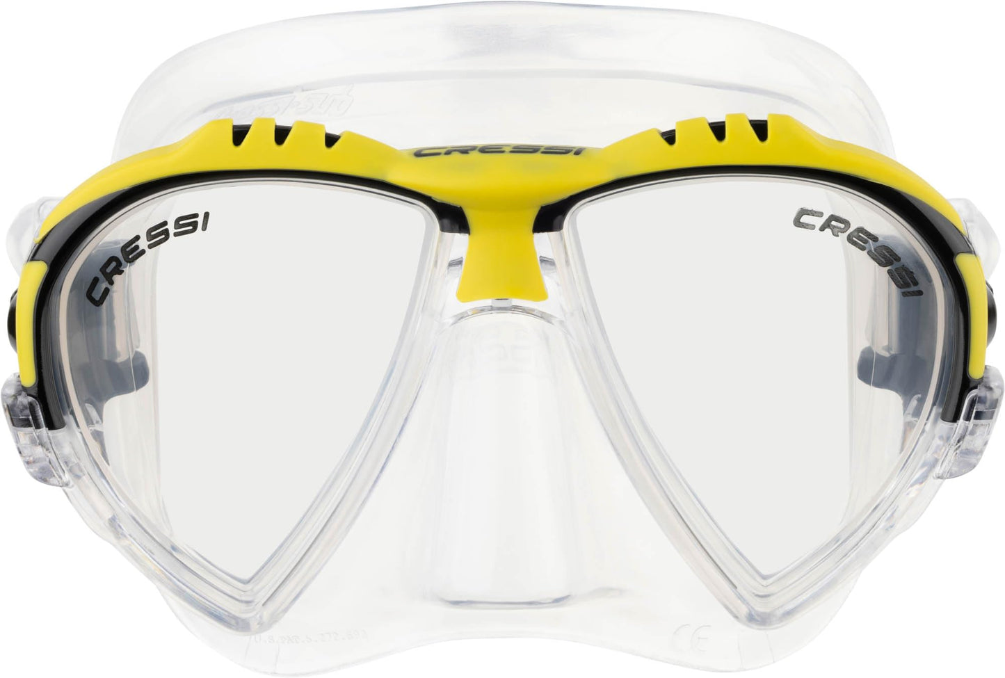 Cressi Adult Matrix Snorkelling Mask - Clear/Yellow