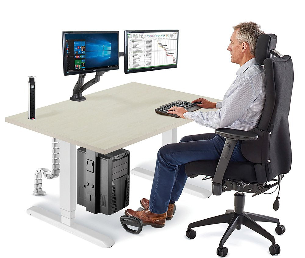 Allcam FRR02 Ergonomic Under-Desk Foot Rest/Foot Rocker 2-in-1, Tilt ± 45°, Height Adjustable