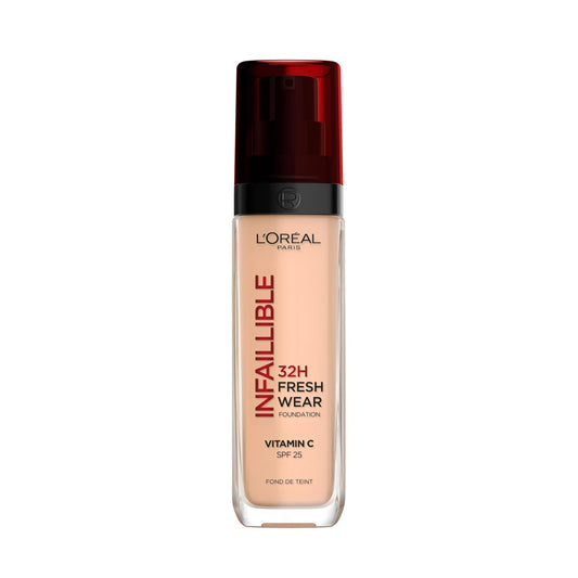 L'Or?al Paris Liquid Foundation, Full Coverage, Lasting Wear, With Vitamin C and SPF 25, Infallible 32H Fresh Wear, 110 Vanilla Rose