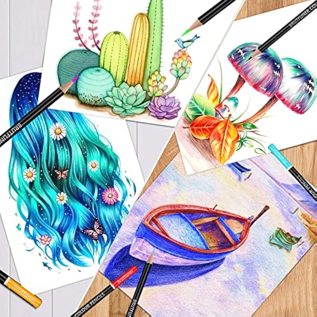 Melifluo 72 Colouring Pencils Set with Black Portable Zipper Bag. Professional Coloured Pencils Perfect for Adult and Artists Sketching, Shading and Doodling